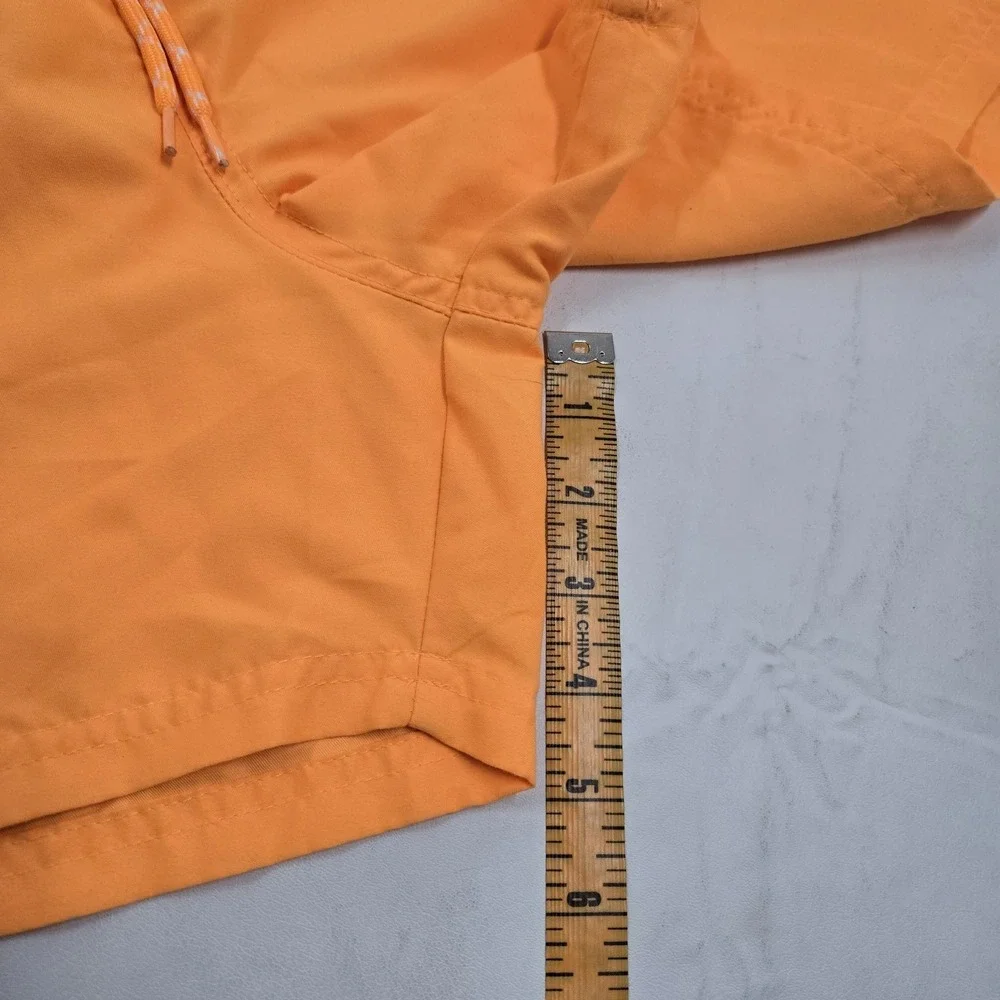 Primark Men's XL Neon Orange Swim Trunks Pockets Drawstring